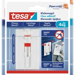 Tesa 77767-00000 1x2 Verstellbarer Klebe- nagel für Fliesen und Metall 4kg(PL)