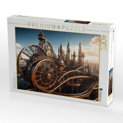CALVENDO Puzzle Dampfgetriebene Achterbahn | 1000 Teile Lege-Größe 64x48cm Foto-Puzzle für glückliche Stunden