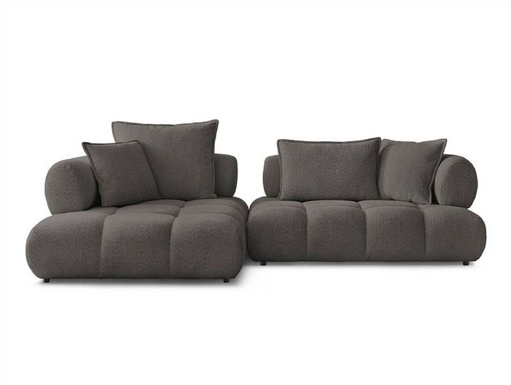 Ecksofa BOBOCHIC ALYA Boucle-Stoff rotbraun
