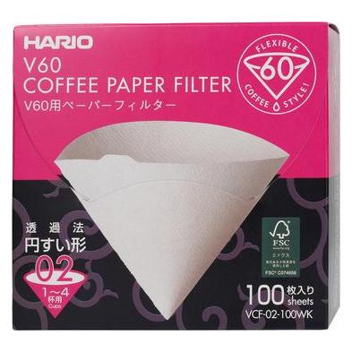 Hario Weisse Papierfilter - V60-02 - 100 Stück (36040267)