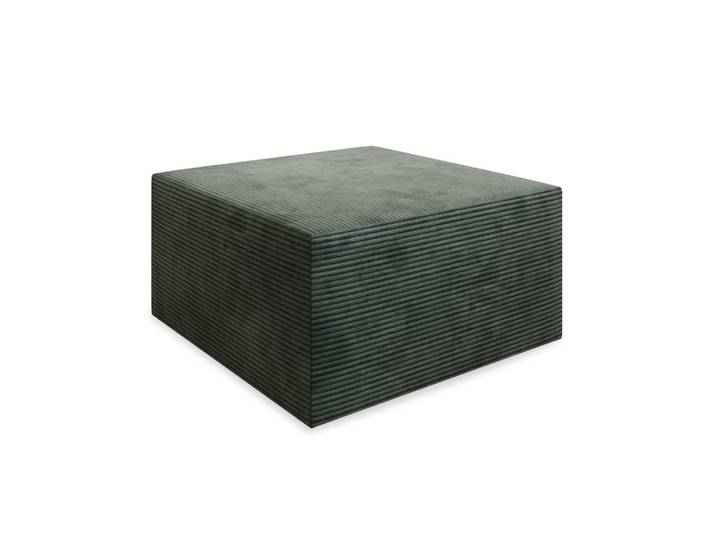 Pouf carré xl en velours côtelé vert