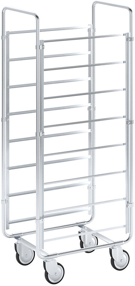 Tablett- und Kistenwagen ESD, LxBxH 670 x 465 x 1585 mm, für 8 Kisten HelgeNyberg