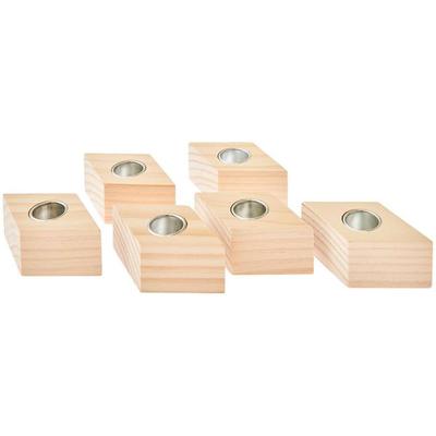 Kerzenhalter Raute, für Stabkerzen Ø2,2 cm, 6-tlg 100%