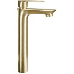 Planetmöbel Einhebelmischer Waschtischarmatur 29 cm Gold Brush mit Keramikkartusche