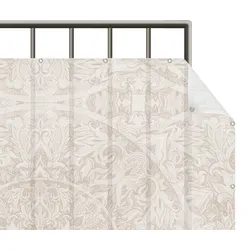 BALKON SICHTSCHUTZ Mandala Aquarell Muster Ornament beige 650/100 cm