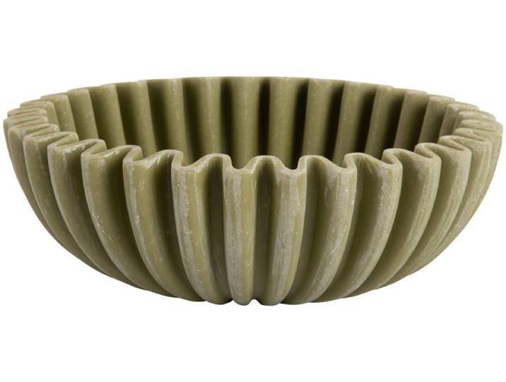 Present Time Schaal Wave - Donkergroen - Ø20cm - Polyresin - Scandinavisch - Woonkamer