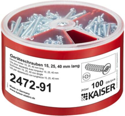 Kaiser Geräteschrauben-Box je 100 3,2x15/25/40 2472-91)