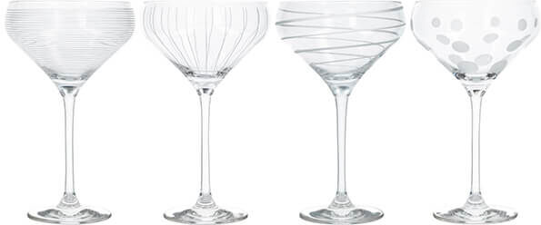 Mikasa Cheers Set Of 4 Champagne Saucers