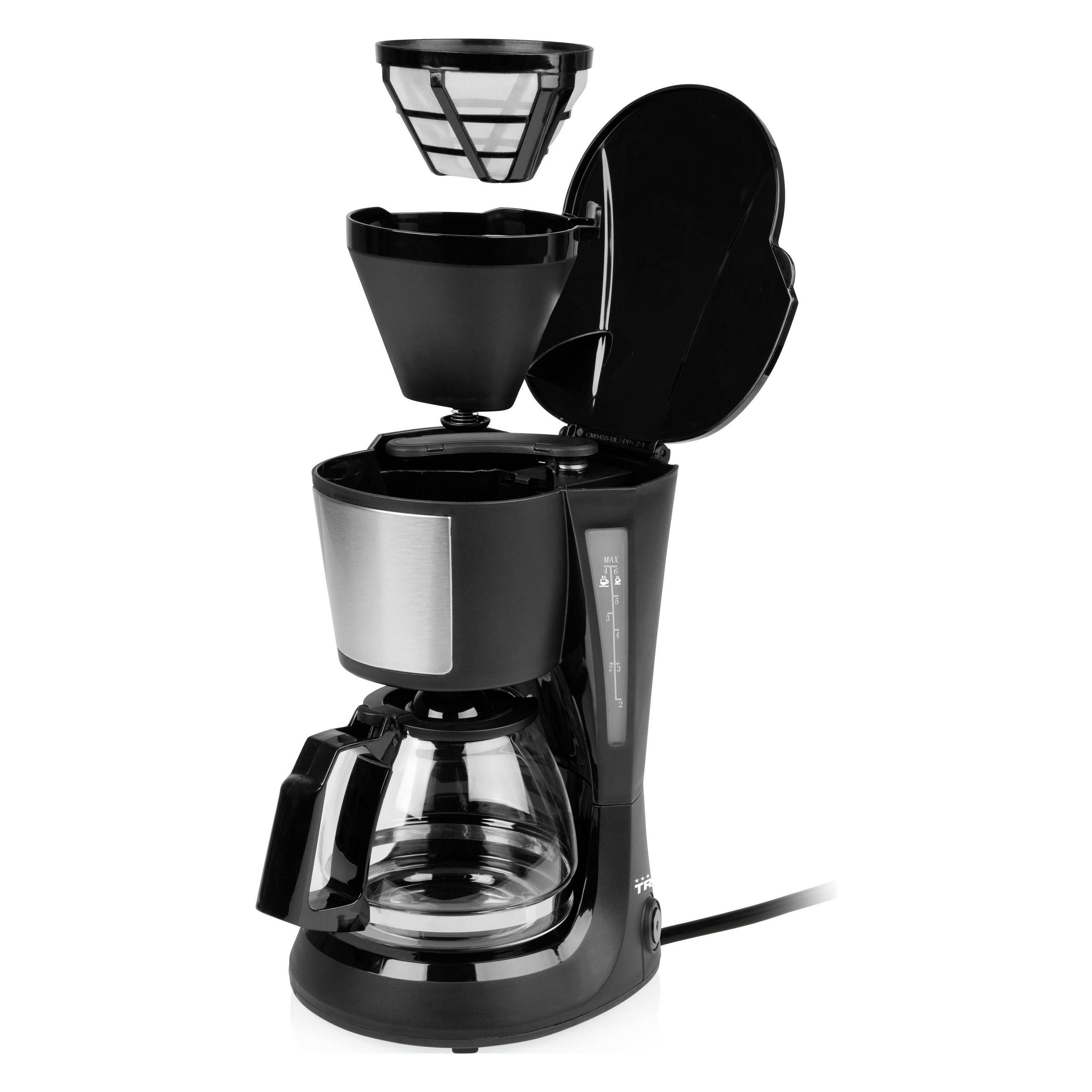 Tristar Kaffeemaschine Schwarz Fassungsvermögen Tassen=6 Glaskanne, Warmhaltef (CM-1281)