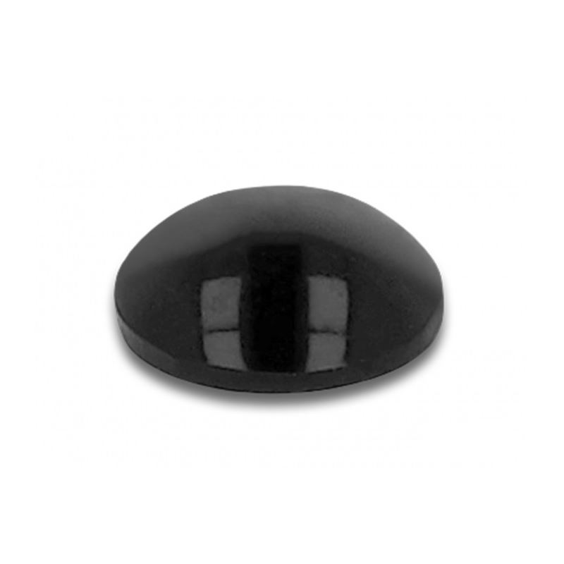 Delock Gummifüße rund selbstklebend 10 x 3 mm 50 Stück schwarz