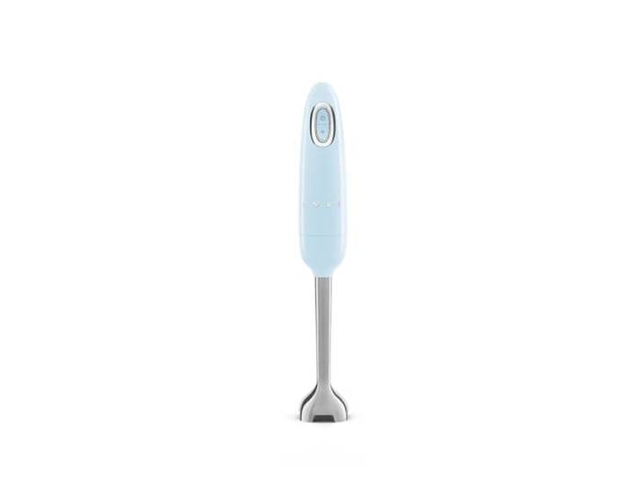 Smeg, HBF11PBEU Stabmixer, Turbo-Funktion und Flowblend-Schneidesystem, mit rutschfestem Griff, integrierte Kabeltrommel, Zubehör nicht im Lieferumfang enthalten, Leistung 700 W, Pastelblau