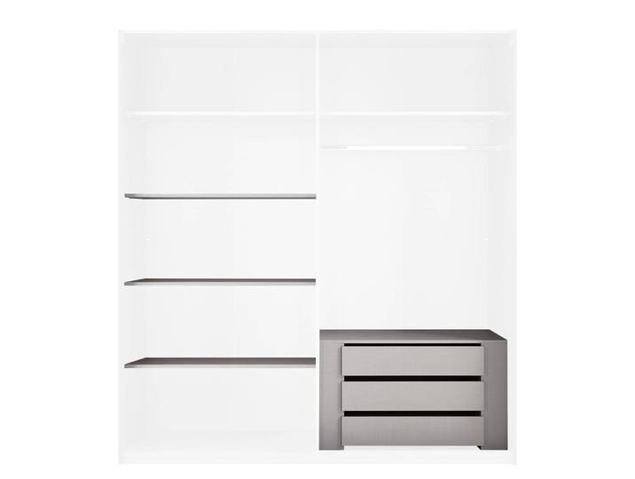 Pièces complémentaires armoire 210cm Gris Classic Panneau aggloméré plaxé