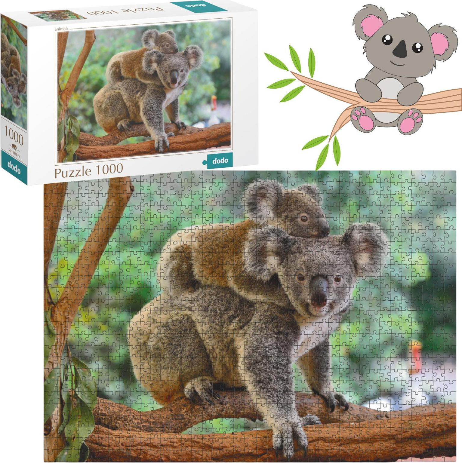 DoDo Puzzel Kleine koala en moeder - 1000 stukjes