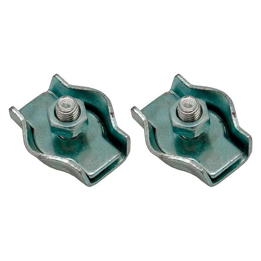 EDM Single flat cable clamp sjt03, 2 mm, galvanized, blister 2 units (66090064)