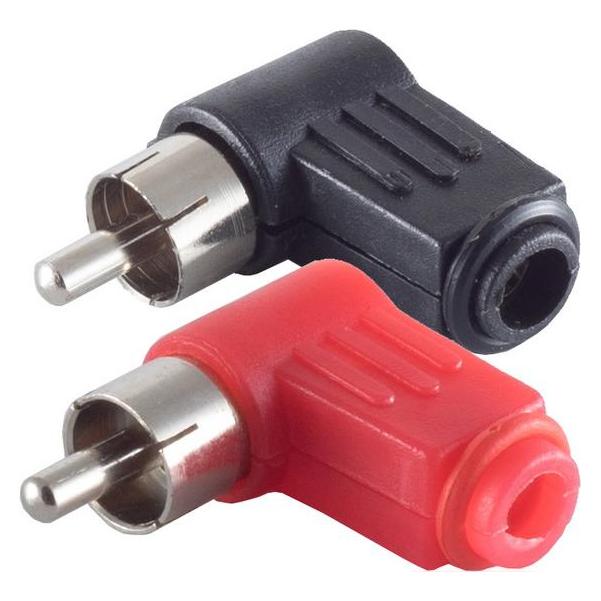 Shiverpeaks -BASIC-S--Cinchstecker, Winkel, rot und schwarz (BS51410-SET)