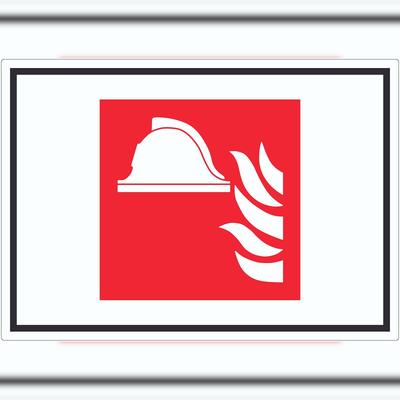 HB-Druck Mittel und Geräte zur Brandbekämpfung Symbol Aufkleber A1 (594x841mm)