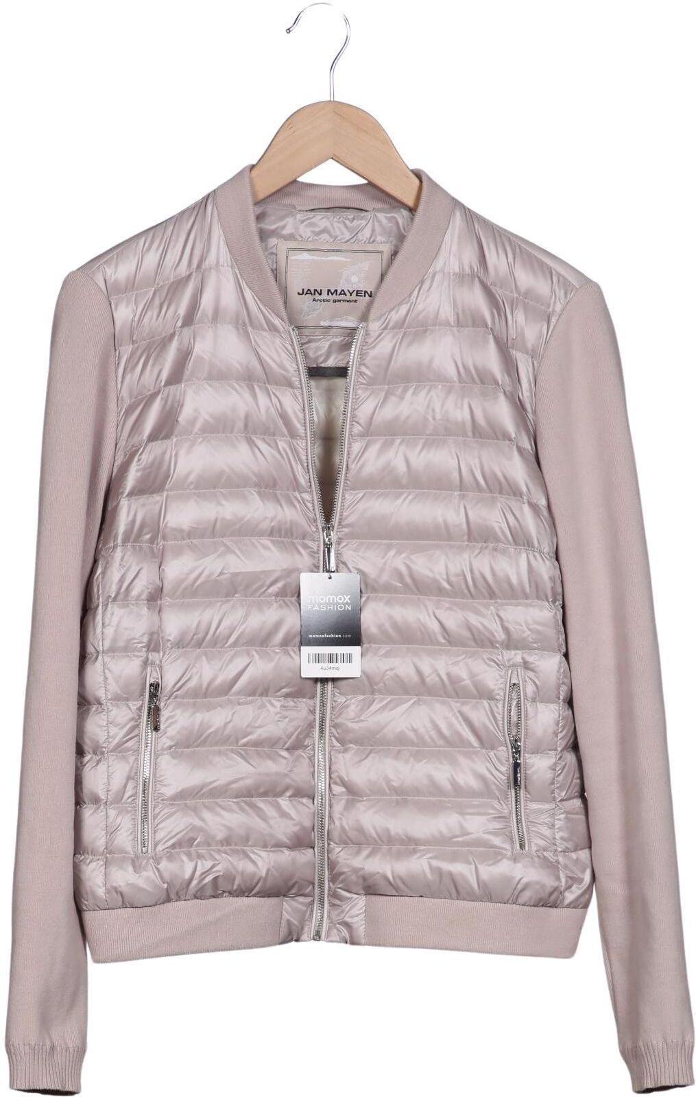 Jan Mayen Damen Jacke, Beige, Gr. EU 48, Synthetik / Baumwolle / Daunen - Second Hand