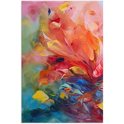 POSTER Ölgemälde - Kunst - Abstrakt - Farbenfroh Wanddeko 40x60 cm