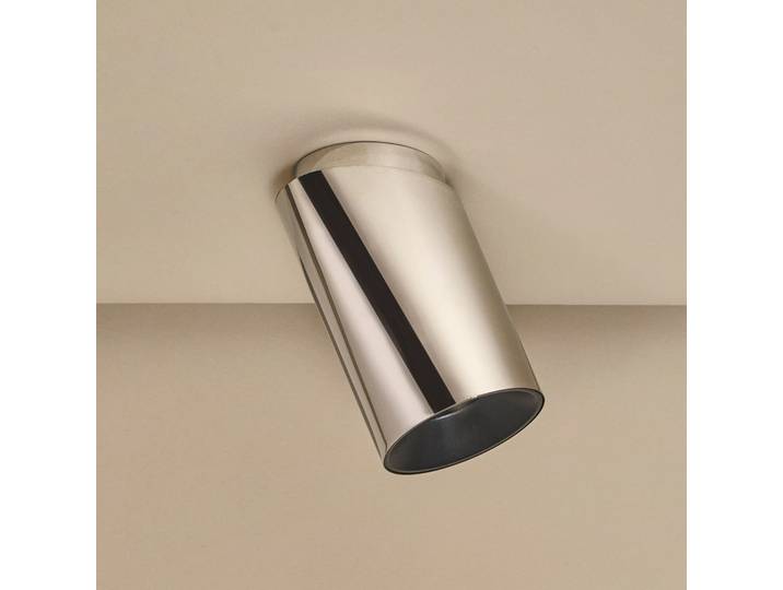Plafonnier Tobo, Ø 8,5 cm, couleur nickel - DCW - Couloir - Design - Métal