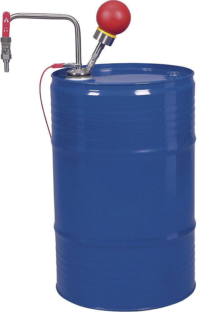 kaiserkraft Edelstahl-Lösemittelpumpe, Handbetrieb, mit Auslaufbogen, 10 l/min