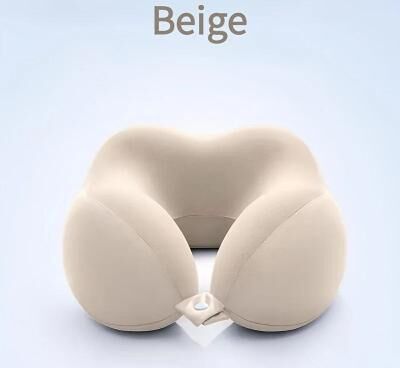 Inspired Finds Ergonomic U Shaped Memory Foam Neck Pillow For Travel Office And Airplane Support light Yellow
