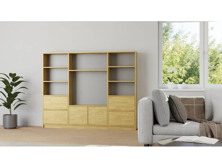 TV Regal nach Maß von Pickawood Eiche Natur geölt