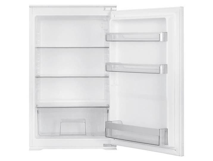 Mican Kühlschrank, Weiss, Metall, Kunststoff, Glas, 1 Schublade(n) Schubladen, E, 54x89x54 cm, Abtauautomatik, LED-Innenbeleuchtung, Be- und Entlüftung durch den Sockel, Türanschlag wechselbar, Küchen, Küchenelektrogeräte, Kühl- & Gefrierschränke, Kühlschränke, Einbaukühlschrank