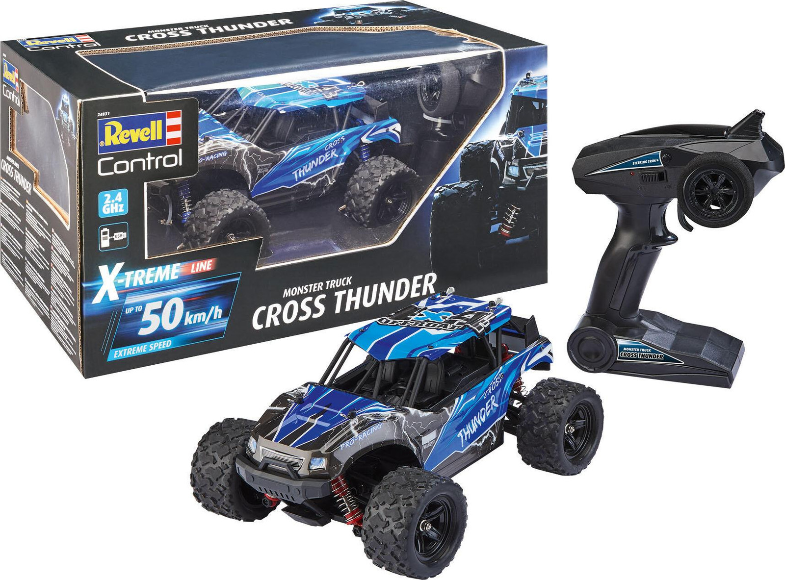 Revell X-Treme CROSS THUNDER schaalmodel zwart/blauw 1:18