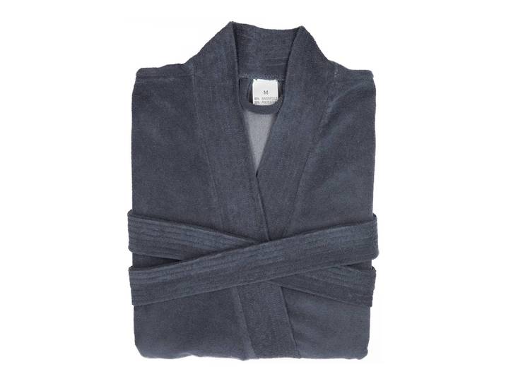 Herrenbademantel 55cm Grau/Anthrazit