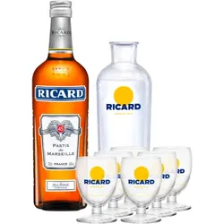 Ricard Paket + 6 Ballon-Gläser  + Karaffe - 0.7L