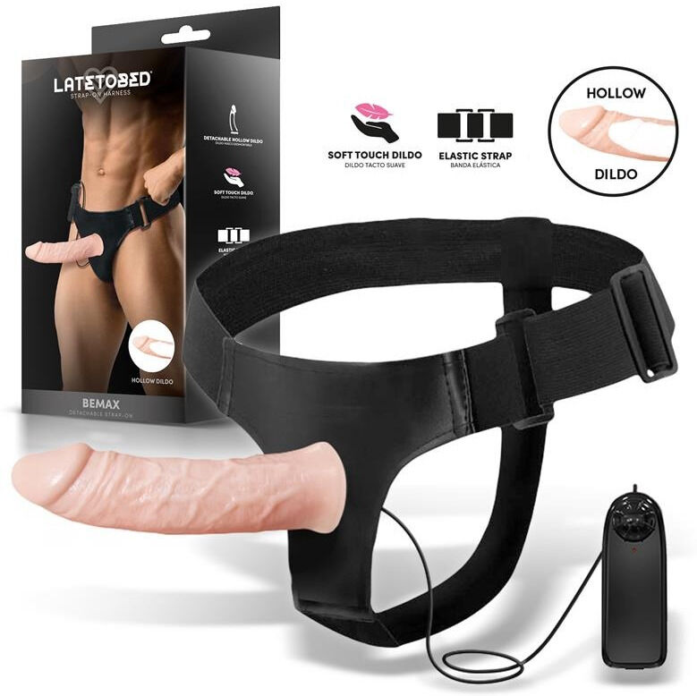 HARNESS COLLECTION LATETOBED Bemax Harnais avec Dildo Amovible et Vibrations