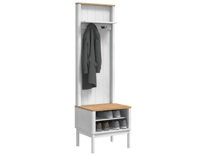KTHLBRH Floro Schrank weiß 50 x 40 x 158 cm Modernes Design, glatte Oberfläche, für Eingangsbereich, kompakte Struktur
