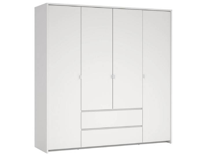 Drehtürenschrank NEXT weiss 4 Türen 2 Schubladen