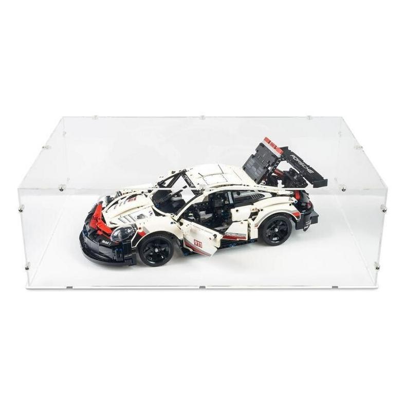 iDisplayit Acryl-Display XL für LEGO 42096 Porsche 911 RSR (mit schwarzem Boden) (EC653920-BLK)