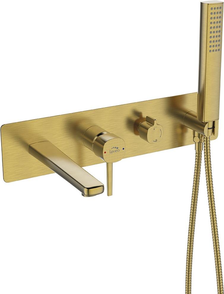 Laveo Unterputz-Badewannenarmatur mit Duschset POLA Gold