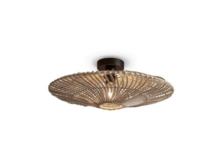 Suspension rotin blanc ø55cm