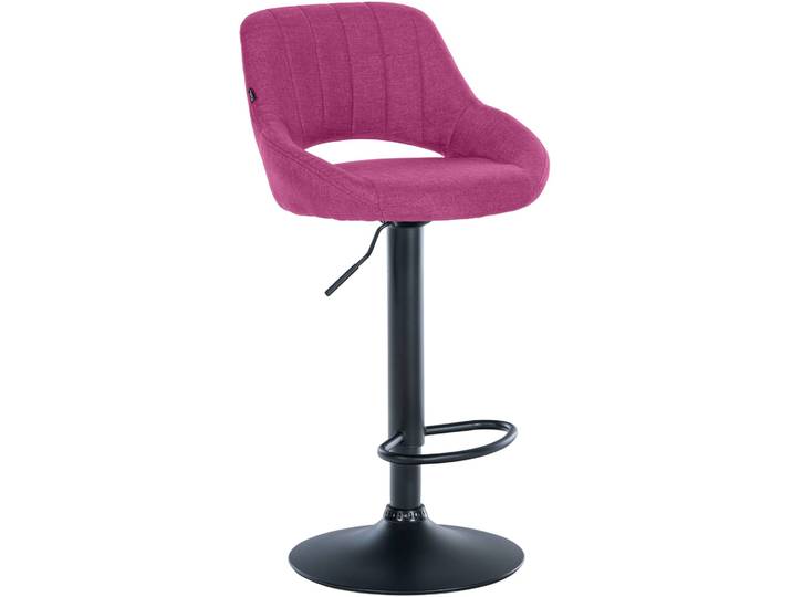 Tabouret de bar en tissu ajustable pivotant stoff violet