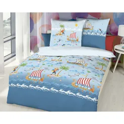 Kaeppel Junior Bettwäsche »Wikinger« 380/01 blau 100x135 cm / 40x60 cm