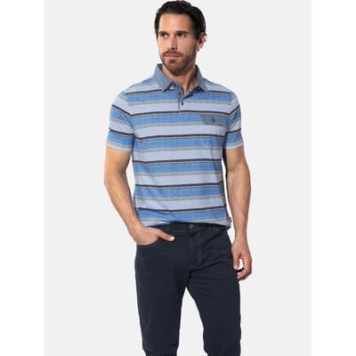 Poloshirt BABISTA "Poloshirt INVAR", Herren, Gr. M, blau (hellblau gestreift), Obermaterial: 100% Baumwolle CO., Shirts