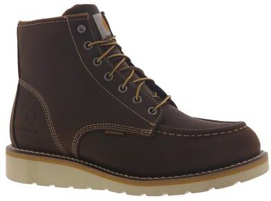"Carhartt CMW6095 6"" WP Wedge Boot - Mens 9 Brown Boot Medium"