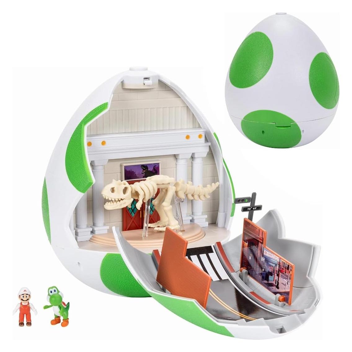 Jakks Pacific The Super Mario Galaxy Movie - Yoshi Egg Playset with 1.5" Yoshi and Exclusive Fire Mario Figures (66491)