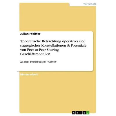Theoretische Betrachtung operativer und strategischer Konstellationen & Potentiale von Peer-to-Peer Sharing Geschäftsmodellen, Taschenbuch von Julian