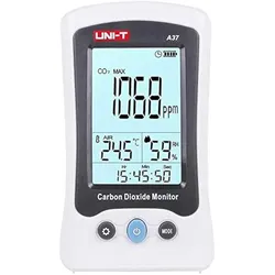 Shiverpeaks CO2 Messgerät grau/schwarz, Thermometer + Hygrometer, Schwarz, Grau
