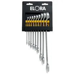 Ringmaulschlüssel-Satz DIN 3113, Form B, 9-teilig 8-22 mm, ELORA-205-KH 9