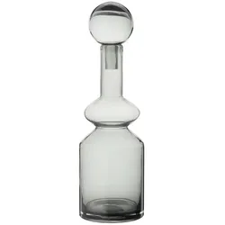 HOME STORY Vase mit Aufsatz   , grau , Glas , Maße (cm): B: 13 H: 42