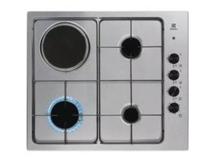 Electrolux Plaque de cuisson mixte 60cm 4 feux acier inox - EGL62821OX