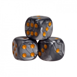Halmakegel.com Würfel - London - orange - Kunststoff - 16 mm 251984