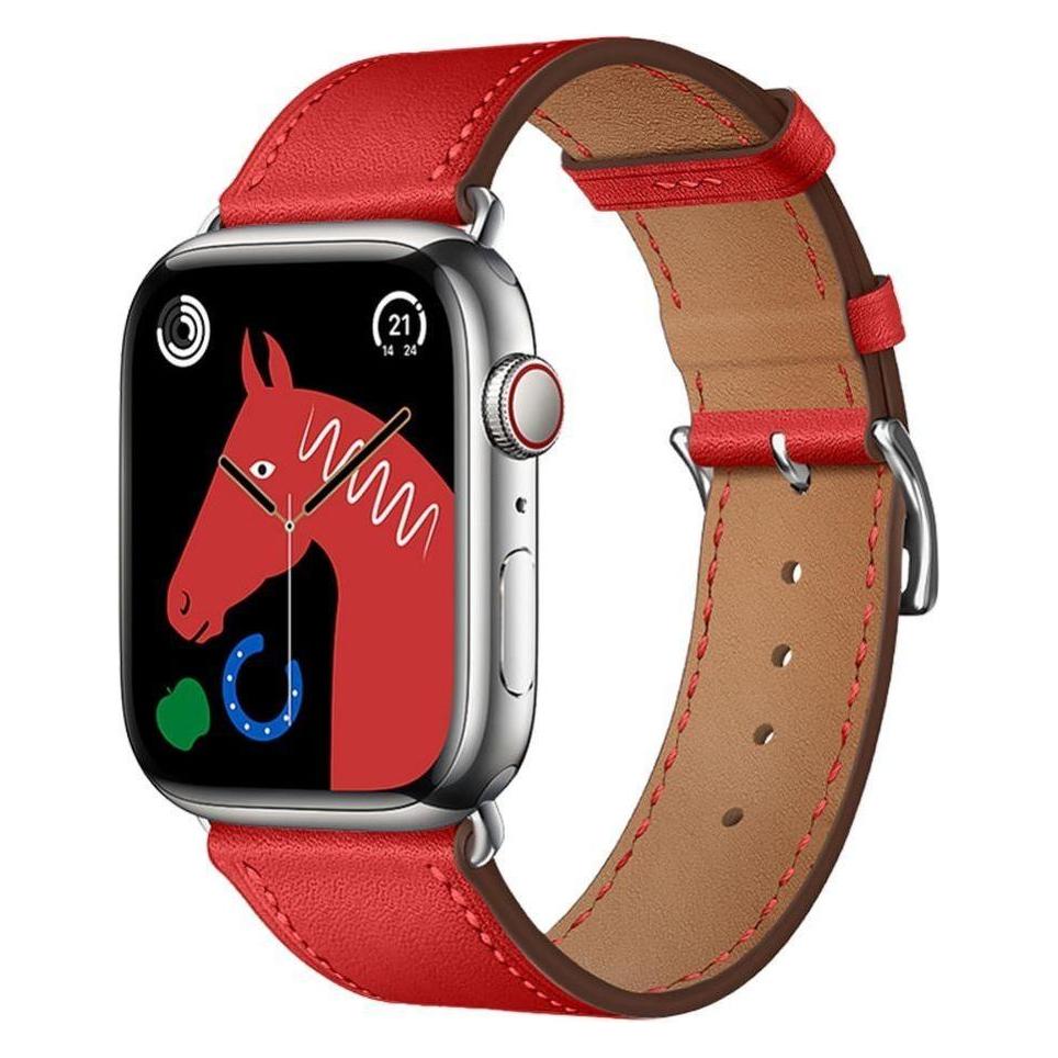 Forcell Strap F-DESIGN FA20 magnetic eco leather strap for APPLE Watch 38 / 40 / 41 mm red (Kunstleder) (59428307)