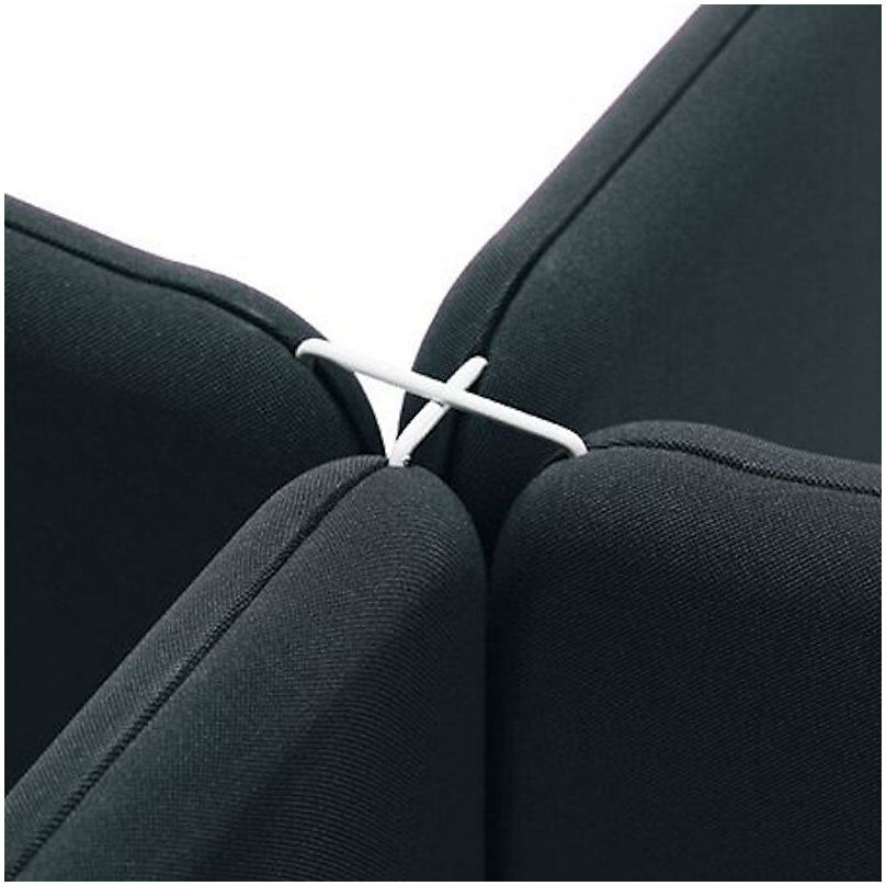 kaiserkraft Verbindungselement für Akustik-Trennwandsystem Softline, HxB 50 x 4 mm, 4-Wege, weiß