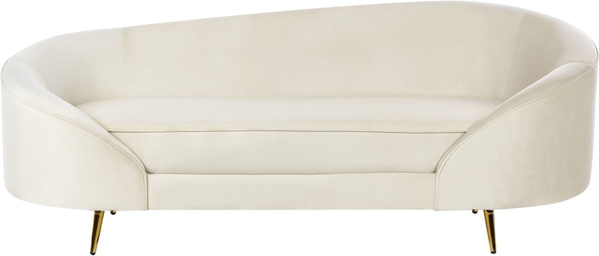 SAVAR Tweezitsbank Lichtbeige Fluweel